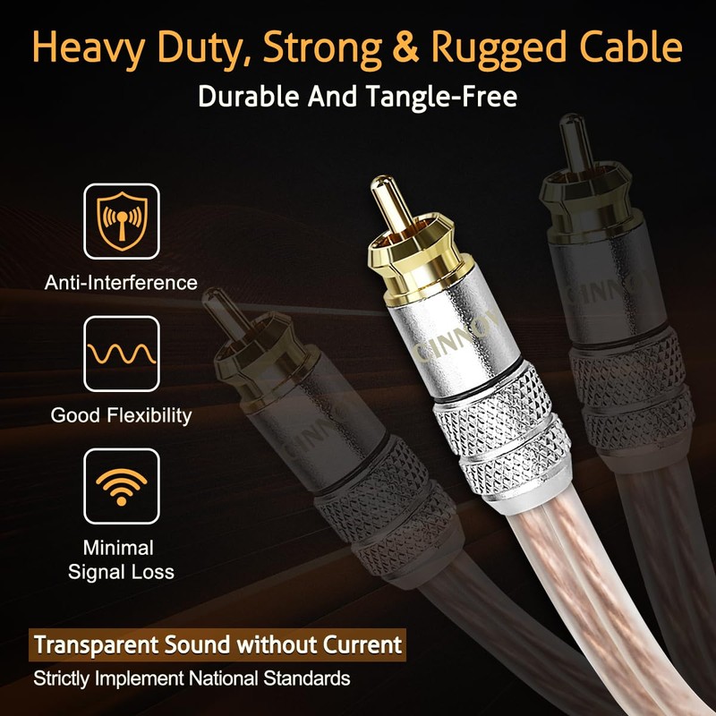 Gold-Plated RCA to Speaker Wire Adapter, RCA to Bare Wire