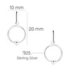 SOFIA MILANI - Women's Earrings 925 Silver Circle Bar Ball