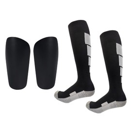 Soccer Shin Guards with Leg Protection, Multiple Colors Available, Football Shin Pads with Anti-Collision Design and Non-Slip Features (Black)