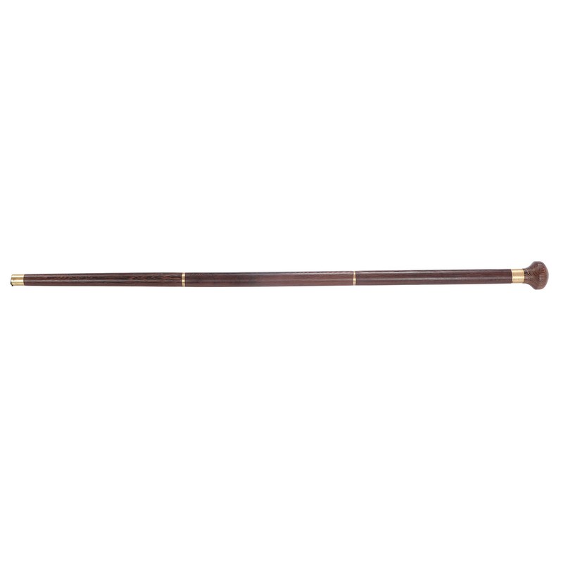 Elderly Wenge Walking Stick Elegant Ergonomic Detachable Round Grip Walking
