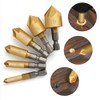 COMOWARE Countersink Drill Bit Set- 7 Pcs Counter Sinker Drill