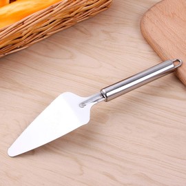 2Pcs Triangular Pizza Cutter, Stainless Steel Multifunctional Spatula for Baking (Silver)