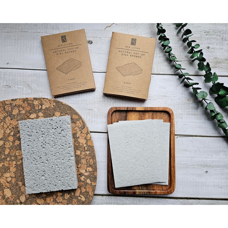 Eco Sponge Plastic Free 4 or 8 Pack Large Size