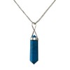 VIE VIE Double Point Pencil Pendant, Silver Chain (Turquoise (Stabilised))