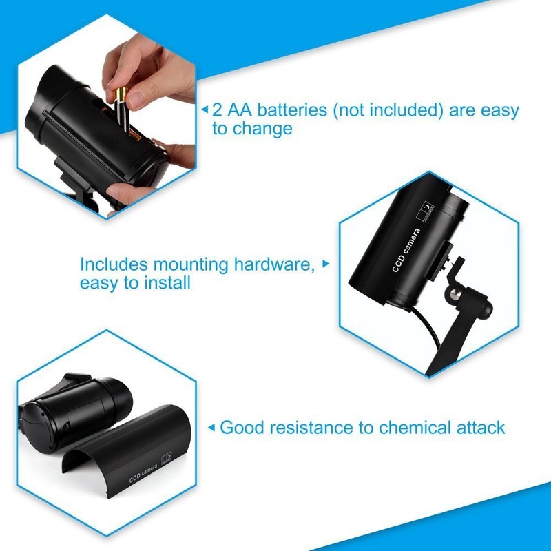 F FINDERS&CO Dummy Security Camera, Fake CCTV Surveillance System with