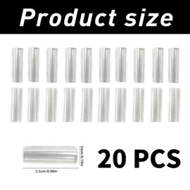 Pack of 20 Shoelaces Repair Transparent Shoelaces End Caps Plastic, Shoelaces Fixing Tape for Trainers and Football Boots, DIY Repair with Shrink End Sleeves, Plastic Cord Ends for Reinforcing