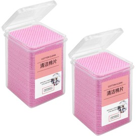 Didiseaon Toallitas para Pegamento de Pestañas Color Rosa 400 Piezas Paños de Tela No Tejida sin Residuos para Limpieza en Salón o Vacaciones