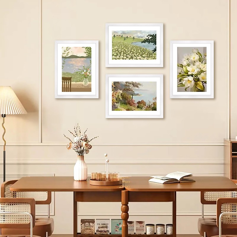 FIXSMITH A4 Picture Frame Set of 2, White Photo Frame