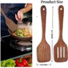 LorisArm Cherry Wood Spatula Turner Set, 12-Inch Wooden Spatula Slotted