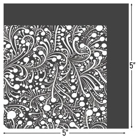 Blue Sky Disposable Cocktail Napkins Black Shrub - 5'' x 5'' | 20-Pack - Perfect for Elegant Events and Gatherings