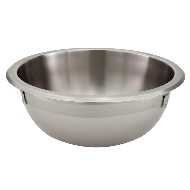 RecPro RV 13" Round Stainless Steel Kitchen Sink | Brushed