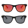 YUELUQU Square Polarised Sunglasses for Men Women Unisex Retro 100%
