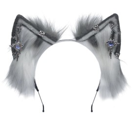 Ekwikzz Cat Cosplay Ears Cat Ears Headbands Clips Accessories Punk Gothic Cross (EK26)