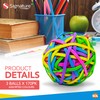 SOL 3pk Large Elastic Bands Balls, Made from 500+ Rubber