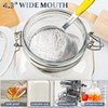 Folinstall 1 Gallon Square Super Wide-Mouth Glass Jars with Airtight