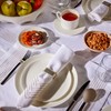 Silver Spoons Opulence Collection Modern Cream Disposable Plastic Salad Plates