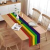 Pride Rainbow Modern Art Burlap Table Runners for Table Dresser