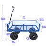Heavy Duty Steel Garden Cart with Removable Mesh Sides, 550Lb