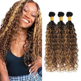 6LX 1BP427 Water Wave Hair Extensions 16 18 20 inch
