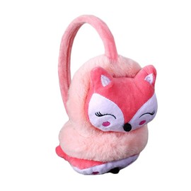 PURFANREE Kids Winter Earmuffs Plush Warm Cute Fox Ear Warmers Earflap Cute Cartoon Earmuff for Boys Girls Baby Toddlers
