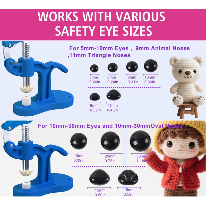 GEOCCI Safety Eye Tool Large Size Safety Eye Install Tool