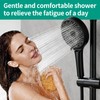 MCADYS Hand Shower Head Black with 3 Jet Types, Water-Saving