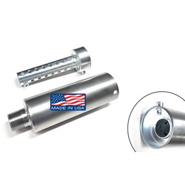 ARSPORT Stainless steel 304 Muffler 3/4 NPT For minibike, gokars, Predator 212, Predator 224, BT200X, MB200, CT200U