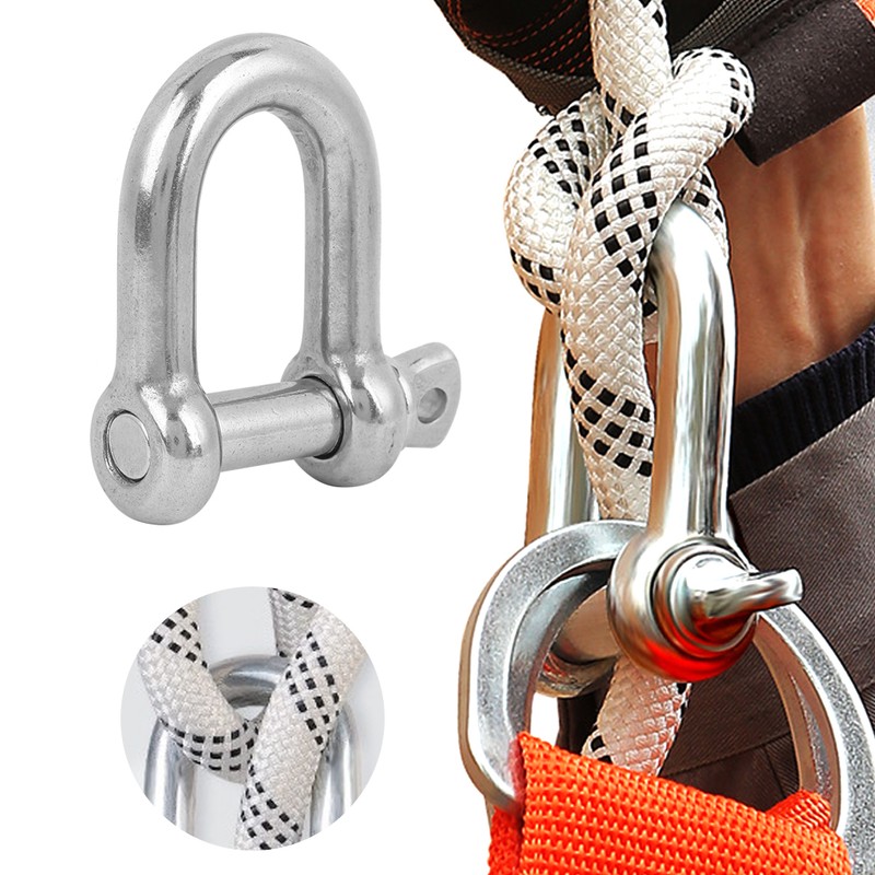 DShape Shackle Stainless Steel DRing Shackle for Outdoor Chains Wirerope