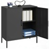 Steehoom Metal Storage Cabinet with Adjustable Shelves, Steel Buffet Sideboard