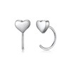 Half Huggie Earrings 925 Sterling Silver Heart Hoop Earrings,Tiny Half