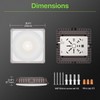 Glitgate LED Canopy Light with Motion Sensor: 100W/80W/60W Adjustable Outdoor