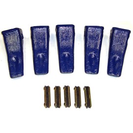 H&L Tooth Company Forged in The USA 230CLAW Claw Backhoe Bucket Teeth + 230DFP Long Flexpins (5-Pack) for Deere, Case, JBC, and More. | 23 | 230 | Made in The USA