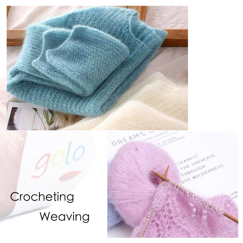 golo Mohair Yarn for Hand Knitting Cashmere Yarn for Weaving