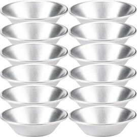 Kichvoe 12pcs Egg Tart Mold Egg Tart Tins Muffin Tins Mini Muffin Tin Pudding Mould Popover Pans Cupcake Cups Baking Cups Small Pie Tin Mini Tools Pudding Mold Round Aluminum Baking Tools