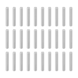 HARFINGTON 50pcs Dowel Pins M2(2mm) x 15mm 304 Stainless Steel Cylindrical Shelf Support Peg Pin Rod Fasten Elements for Metal Devices Wood Furniture DIY Installation, Silver