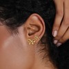 Gold Bow Earrings for Women 14k Gold Minimalist Bow Stud