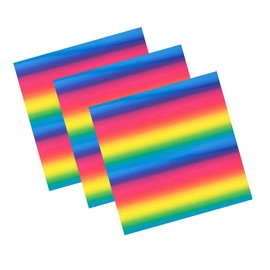 Digital Pattern Metallic Colorful Rainbow Pattern Print Foil HTV - Soft Metallic Foil Heat Transfer Vinyl Precut Sheets (Rainbow Multi, 3 Precut 12" x 10" Sheets)