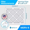 SpiroPure 9x11x1 MERV 8 Pleated Filter Air Filters - Made