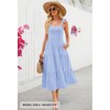 MEROKEETY Women's Summer Boho Maxi Dress Beach Vacation Casual Smocked