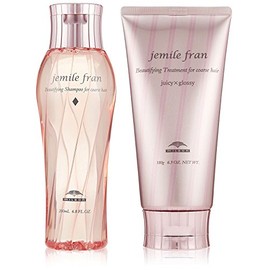 Milbon Jemile Fran Shampoo & Treatment (Diamond & Juicy Glossy) 6.8 fl oz (200 ml), 6.3 oz (180 g), Bottle Set