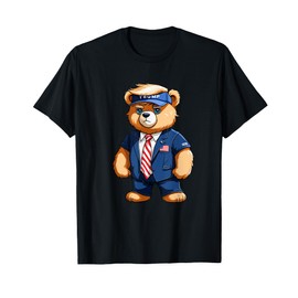 Trump Teddy Bear USA Flag Patriot Supporter T-Shirt