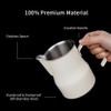 Watchget Stainless Steel Milk Frothing Pitcher 15oz/450ml, Espresso Streaming Pitcher,