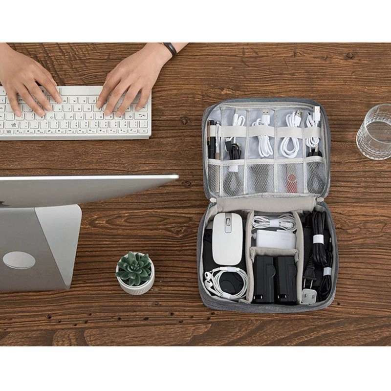 Dolores Estuche Cargador Usb Organizador Bolsa De Cables Impermeable