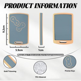 TOOMUME Car Key Cover TPU, Car Key Case Fit for Renault Scenic Clio Laguna Megane Zoe Captur Duster Espace Fluence Koleos Kadjar Logan, Protective Key Fob Cover Key Fob Case - Smart Key