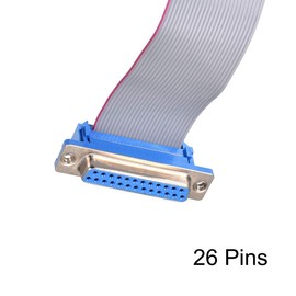 Unifizz 1 Pcs 2.54mm Pitch 20mm Length DB25 Female to FC-26 Female IDC Ribbon Cable Jumper Cable for PC Motherboard 3D Printer LED Display