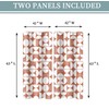 Retro Patterned Curtains 2 Panels, Modern Geometric Boho Circle Mid