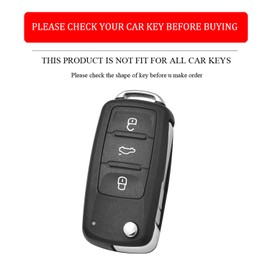 Juttzzei Car Key Cover VW for VW Golf Beetle Skoda Octavia Scirocco Passat Polo Seat Transporter Touran Tiguan Sharan Jetta Leon Ibiza Key Cover TPU Polo Key Cover 3 Buttons (Black)