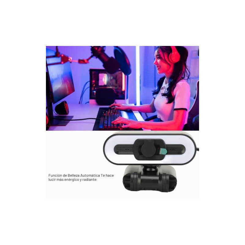 Fabater Cámara Web USB 4K, 8.3 MP, 3840x2140, con Micrófono