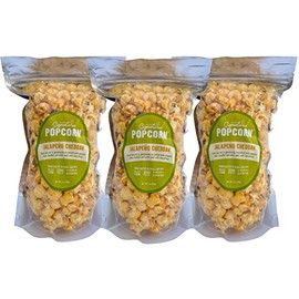 Signature Popcorn, 3-Pack Large Resealable Bags, Jalapeno Cheddar, Gourmet Popcorn Snack, Gluten Free