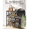 CHOEZON Shoe Rack, 4-Tier Slanted Shoe Storage Shelf, Narrow Shoe
